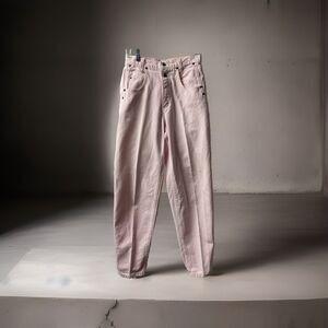 Vintage Zena Barrel Jeans Womens Size 10 Pink Easy Fit High Waist Baggy Tapered